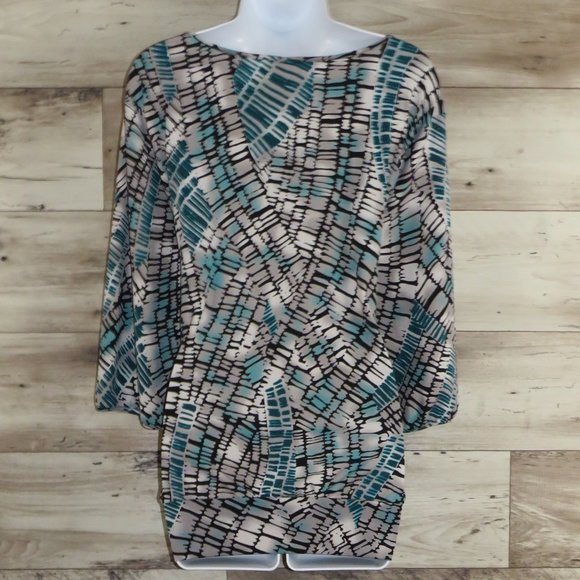 Worthington* Women's Ballet Neck Straight Hem Pullover Dolman Blouse~ Size Large - Picture 2 of 10
